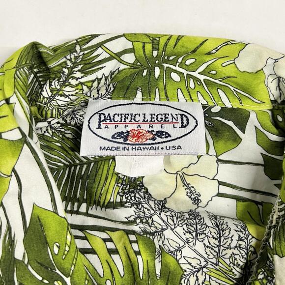 Vintage Pacific Legend Hawaiian Shirt Sz 2XL Palm Leaves Made In Hawaii USA - Picture 5 of 8